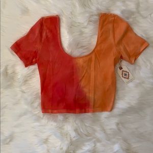 Tie die crop top